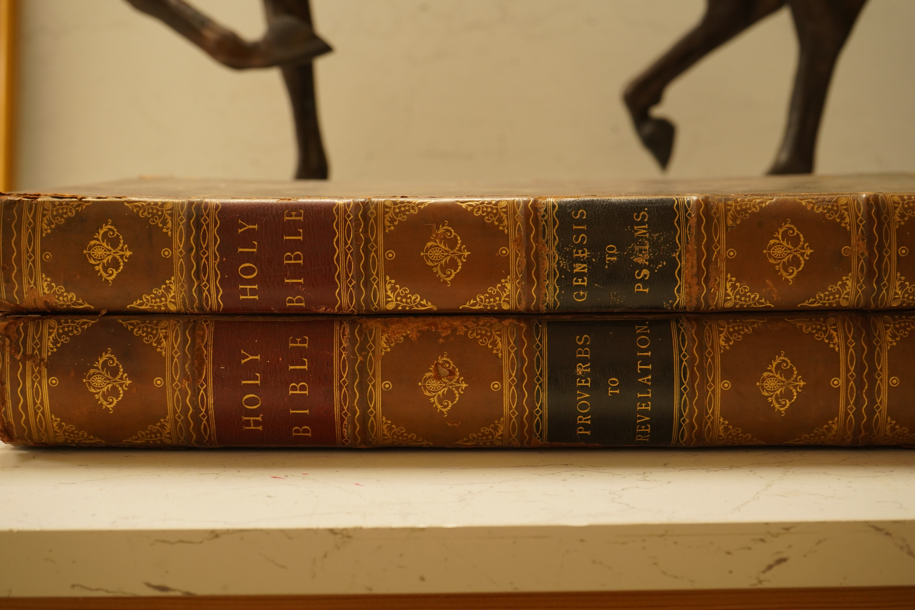 [Bible] The Evangelical Family Bible ... with the Apocrypha at large, illustrated and explained with valuable notes and annotations ... (edited) by the Rev. Joseph Knight ... 2 vols. general printed title, pictorial engr